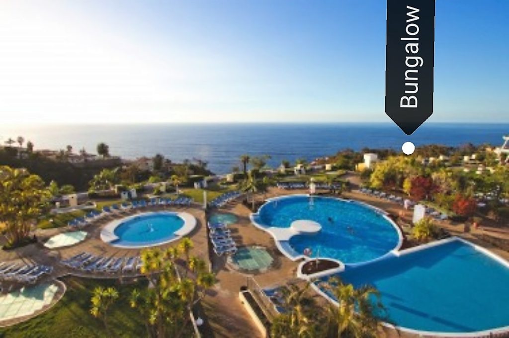 Außenanlage Hotel Ferienhaus Teneriffa Bungalow Hotel La Quinta